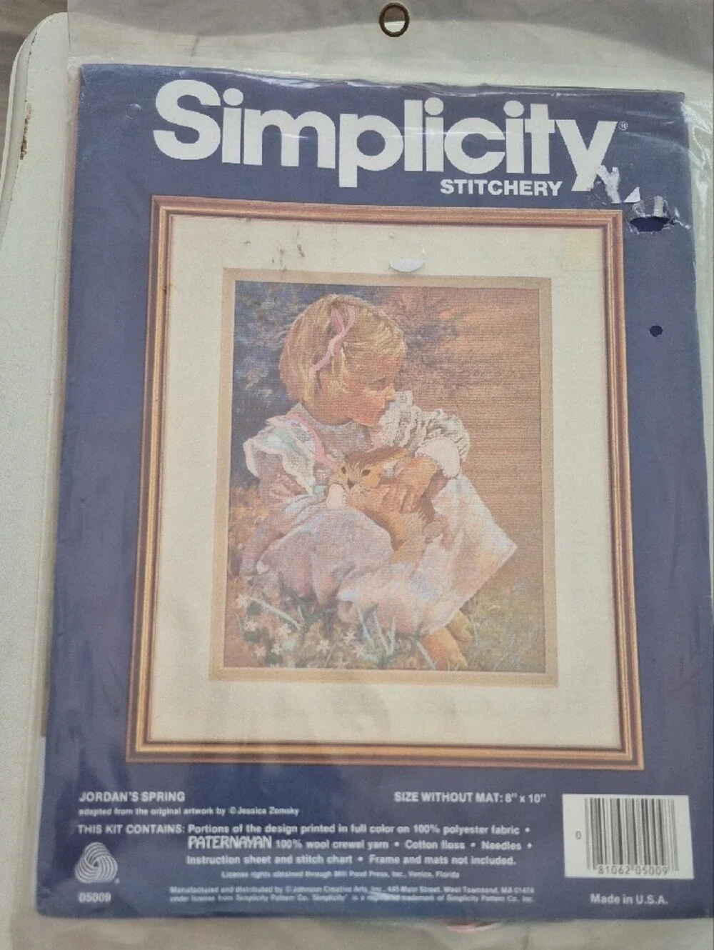 Simplicity Stitchery Jordan's Spring Wall Decor Kit 8x10 NEW IN PACKAGE UNOPENED